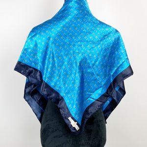 Vintage Scarf Eiffel Tower Paris Blue